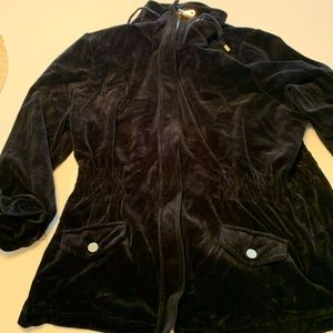 Velvet track suit zip up